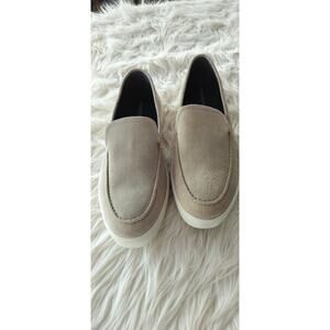 4029)Franco Fortini Conner Men's Taupe Slip-On Moc Toe Suede Loafer Size US 10.5